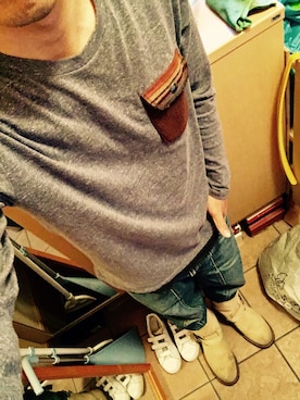 「印」｜ふる〜いの着るヤツ。さん（メンズ・173cm）の春コーディネート