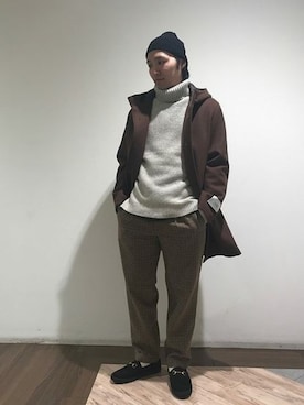 「JOURNAL STANDARD relume（ジャーナルスタンダード　レリューム）のアイテム（ダッフルコート）」を使った、SUさん（メンズ・173cm）の冬コーディネート