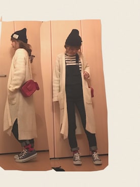 「ニットロングカーデ」｜star.maammiyさん（レディース・155cm）の冬コーディネート