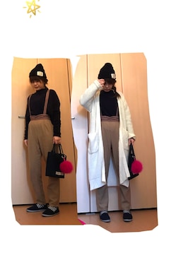 「LILY BROWN（リリーブラウン）のアイテム（サロペット/オーバーオール）」を使った、star.maammiyさん（レディース・155cm）の春コーディネート