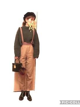 「LILY BROWN（リリーブラウン）のアイテム（サロペット/オーバーオール）」を使った、star.maammiyさん（レディース・155cm）の秋コーディネート