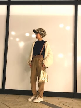 「LILY BROWN（リリーブラウン）のアイテム（サロペット/オーバーオール）」を使った、star.maammiyさん（レディース・155cm）の冬コーディネート