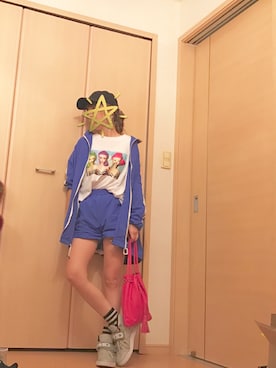 「セットアイテム」｜「アイテム（ジャージ）」を使った、star.maammiyさん（レディース・155cm）の夏コーディネート