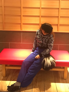 「総柄カーディガン」｜star.maammiyさん（レディース・155cm）の秋コーディネート