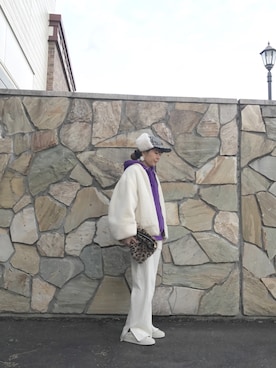 「H&M DIVIDED（エイチアンドエム　ディヴァイデッド）のアイテム（キャップ）」を使った、star.maammiyさん（レディース・155cm）の冬コーディネート