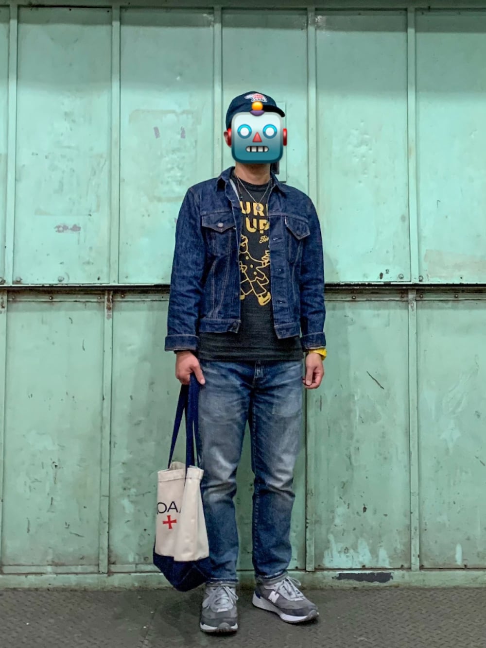 「ootd、今日のコーデ、冬コーデ、今日の服」｜「HUMAN MADEのアイテム（キャップ、ブルー系）」を使った、pakさん（メンズ・170cm）の冬コーディネートの1枚目の写真
