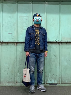 「NOAH（ノア）のアイテム（バッグ）」を使った、pakさん（メンズ・170cm）の冬コーディネート