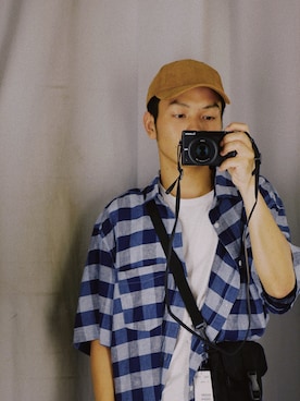 「H&M（エイチ・アンド・エム）のアイテム（ショルダーバッグ）」を使った、电吹风子さん（メンズ・173cm）の夏コーディネート