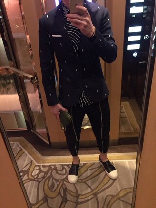 NEIL BARRETT TRAVEL スキニーフィット ビジネスジャケット NEIL BARRETT TRAVEL スキニーフィット ビジネスジャケット メンズ
