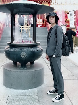 「URBAN RESEARCH（アーバンリサーチ）のアイテム（フォーマルスーツ/小物）」を使った、Weiさん（メンズ・172cm）の秋コーディネート
