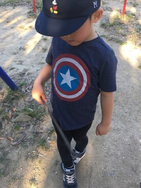 「NEW BALANCE（ニューバランス）の◆new balance KV996（スニーカー）」を使った、y.iさん（キッズ・100cm）の夏コーディネート