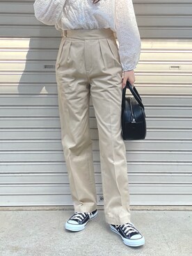 「BEAMS」｜「アイテム（ボストンバッグ）」を使った、涼| Ryoさん（レディース・157cm）の春コーディネート
