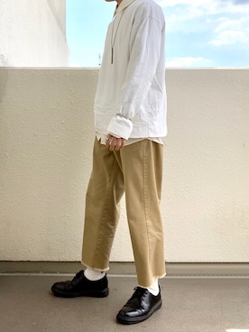 「Dr. Martens（ドクターマーチン）の［UNISEX/ユニセックス］Dr.Martens ドクターマーチン 3EYE GIBSON 1461 MONO 3ホール ギブソン シューズ（ドレスシューズ）」を使った、m@m0 さん（メンズ・170cm）の春コーディネート