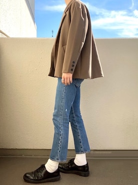 「Dr. Martens（ドクターマーチン）の［UNISEX/ユニセックス］Dr.Martens ドクターマーチン 3EYE GIBSON 1461 MONO 3ホール ギブソン シューズ（ドレスシューズ）」を使った、m@m0 さん（メンズ・170cm）の春コーディネート