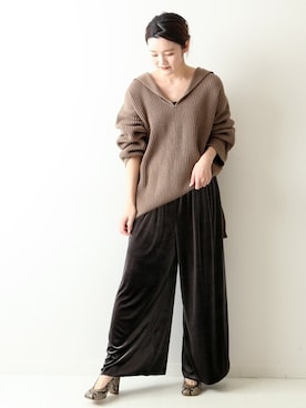 「plage（プラージュ）のアイテム」を使った、yokoさん（レディース・163cm）の冬コーディネート