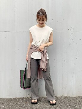 「PROTCOL（プロトコル）のアイテム」を使った、kuboさん（レディース・158cm）の夏コーディネート