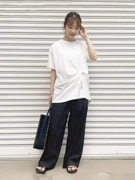 「PROTCOL（プロトコル）のアイテム」を使った、kuboさん（レディース・158cm）の夏コーディネート