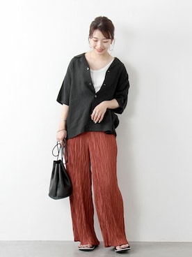 「crocs（クロックス）のアイテム（サンダル）」を使った、kuboさん（レディース・158cm）の夏コーディネート