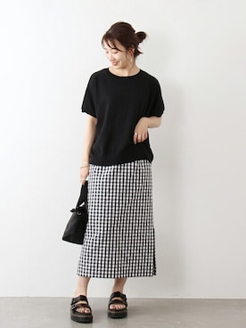 「JOURNAL STANDARD（ジャーナルスタンダード）のアイテム（バッグ）」を使った、kuboさん（レディース・158cm）の夏コーディネート