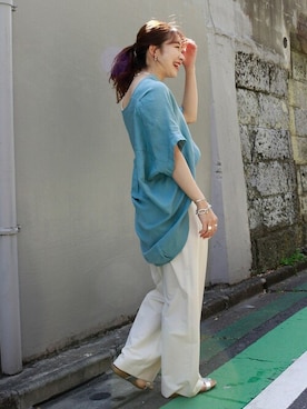 「PLAKTON（プラクトン）のアイテム」を使った、kuboさん（レディース・158cm）の春コーディネート