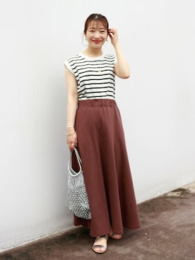 「PLAKTON（プラクトン）のアイテム」を使った、kuboさん（レディース・158cm）の夏コーディネート