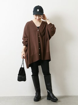 「Cooperstown Ball Cap（クーパーズタウンボールキャップ）のアイテム」を使った、kuboさん（レディース・158cm）の秋コーディネート