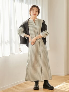 「eness（エネス）のアイテム」を使った、kuboさん（レディース・158cm）の秋コーディネート