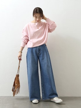 「アイテム（その他シューズ、ホワイト系）」を使った、kuboさん（レディース・158cm）の冬コーディネート