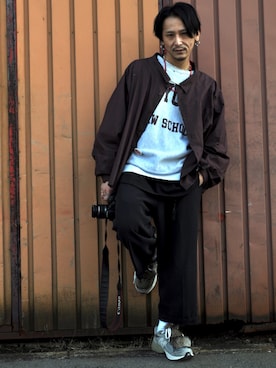 「WhoWhat（フーワット）のアイテム（トップス）」を使った、yukiyauenoさん（メンズ・169cm）の春コーディネート