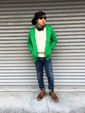 「アイテム（蝶ネクタイ）」を使った、Vinnyさん（メンズ・163cm）の春コーディネート