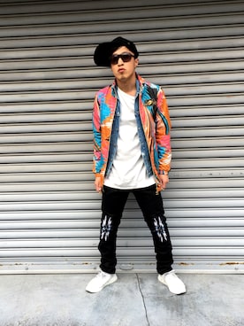 「JOURNAL STANDARD relume（ジャーナルスタンダード　レリューム）のアイテム（デニムジャケット）」を使った、Vinnyさん（メンズ・163cm）の春コーディネート