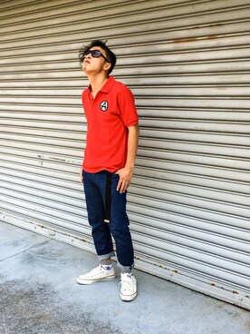 「SHOCKERのアイテム」を使った、Vinnyさん（メンズ・163cm）の夏コーディネート