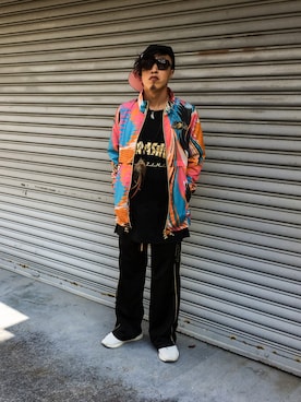 「Moonage Devilment（ムーンエイジデビルメント）のアイテム（トップス）」を使った、Vinnyさん（メンズ・163cm）の秋コーディネート