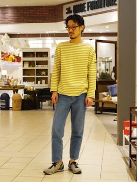 「OLIVER PEOPLES」｜LB_UENOさん（メンズ・182cm）の春コーディネート