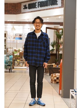 「OLIVER PEOPLES」｜LB_UENOさん（メンズ・182cm）の春コーディネート