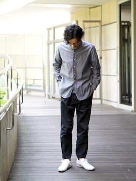 「OLIVER PEOPLES」｜LB_UENOさん（メンズ・182cm）の春コーディネート