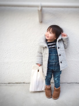 「D.fesense（ディーフェセンス）のアイテム（ダウンジャケット/コート）」を使った、punanaさん（キッズ・80cm）の冬コーディネート