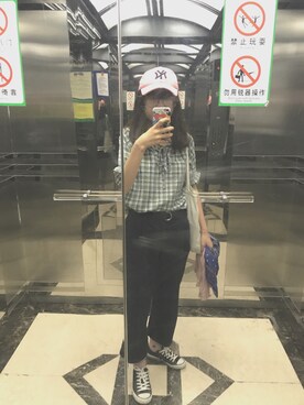 「working style」｜「アイテム（帽子）」を使った、Jocelynさん（レディース・167cm）の夏コーディネート
