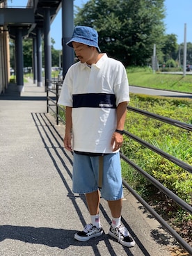 「AVIREX（アヴィレックス）のアイテム」を使った、yo-sukeさん（メンズ・180cm）の夏コーディネート
