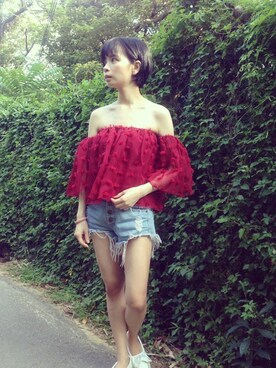 「Mimosa（ミモザ）のアイテム」を使った、Eve Chenさん（レディース・159cm）の冬コーディネート