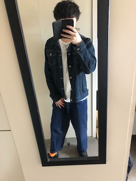 「SPINNS（スピンズ）のアイテム（デニムジャケット）」を使った、kei （相互フォロー）さん（メンズ・177cm）の秋コーディネート