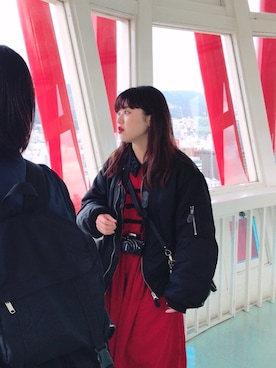 「BUBBLES（バブルス）のアイテム（ジャケット/アウター）」を使った、かわの みさとさん（レディース・156cm）の春コーディネート