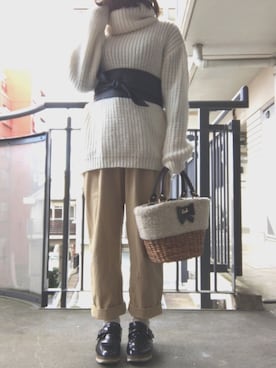 「rich-（リッチ）のアイテム」を使った、あいなさん（レディース・149cm）の冬コーディネート