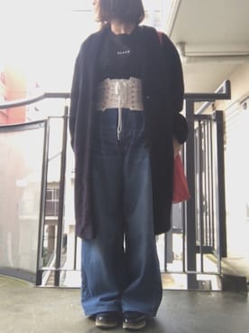 「コルセット」｜「アイテム（その他アウター）」を使った、あいなさん（レディース・149cm）の春コーディネート