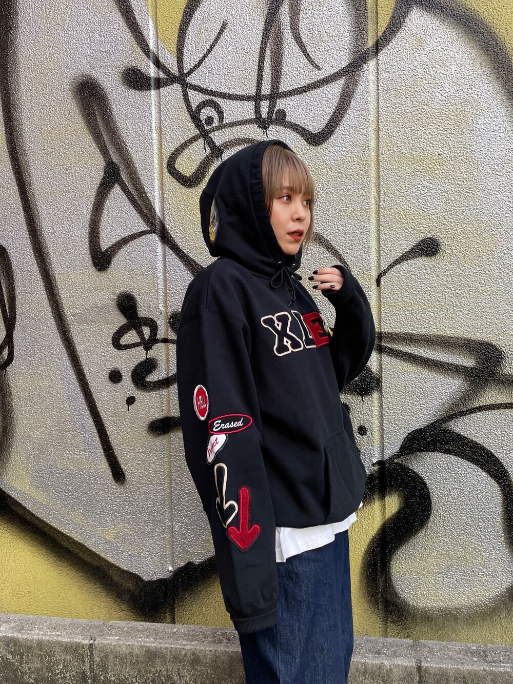 XLARGE×ERASED XLEP PULLOVER HOODED SWEAT