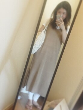 yukacocoさんの「キャミソールニットドレス」を使ったコーディネート