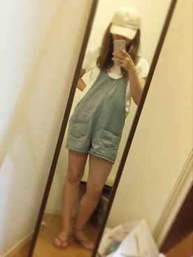 「TODAYFUL（トゥデイフル）のアイテム（ビーチサンダル）」を使った、yukacocoさん（レディース・160cm）の夏コーディネート
