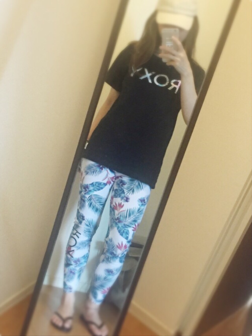 「Tシャツ、レギンス、水陸両用、ROXY、キャップ、キャップ女子、BEAUTY&YOUTH UNITED ARROWS、ビーサン、TODAYFUL」｜「BEAUTY&YOUTH UNITED ARROWSの＜BAYSIDE＞ツイル キャップ ¨◇（キャップ、ベージュ系）」を使った、yukacocoさん（レディース・160cm）の夏コーディネートの1枚目の写真