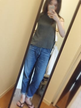 「TODAYFUL（トゥデイフル）のアイテム（ビーチサンダル）」を使った、yukacocoさん（レディース・160cm）の夏コーディネート