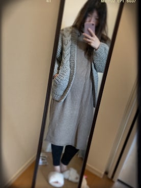 「TODAYFUL（トゥデイフル）のTODAYFUL(トゥディフル) ''Cable HandKnit Cardigan''ケーブルハンドニットカーディガン ／11820518（カーディガン/ボレロ）」を使った、yukacocoさん（レディース・160cm）の冬コーディネート